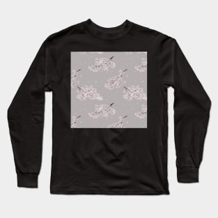 Cherry blossom branches. Blooming Spring Sakura. Romantic Japanese watercolor print Long Sleeve T-Shirt